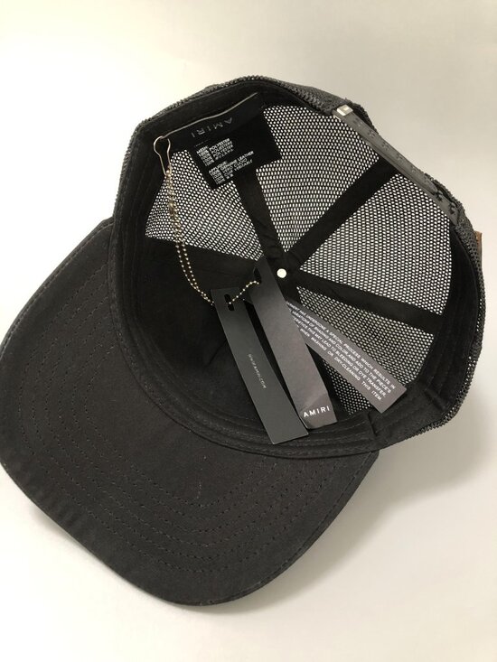 Amiri Black Trucker Hat with White Star Baseball Cap main image 10